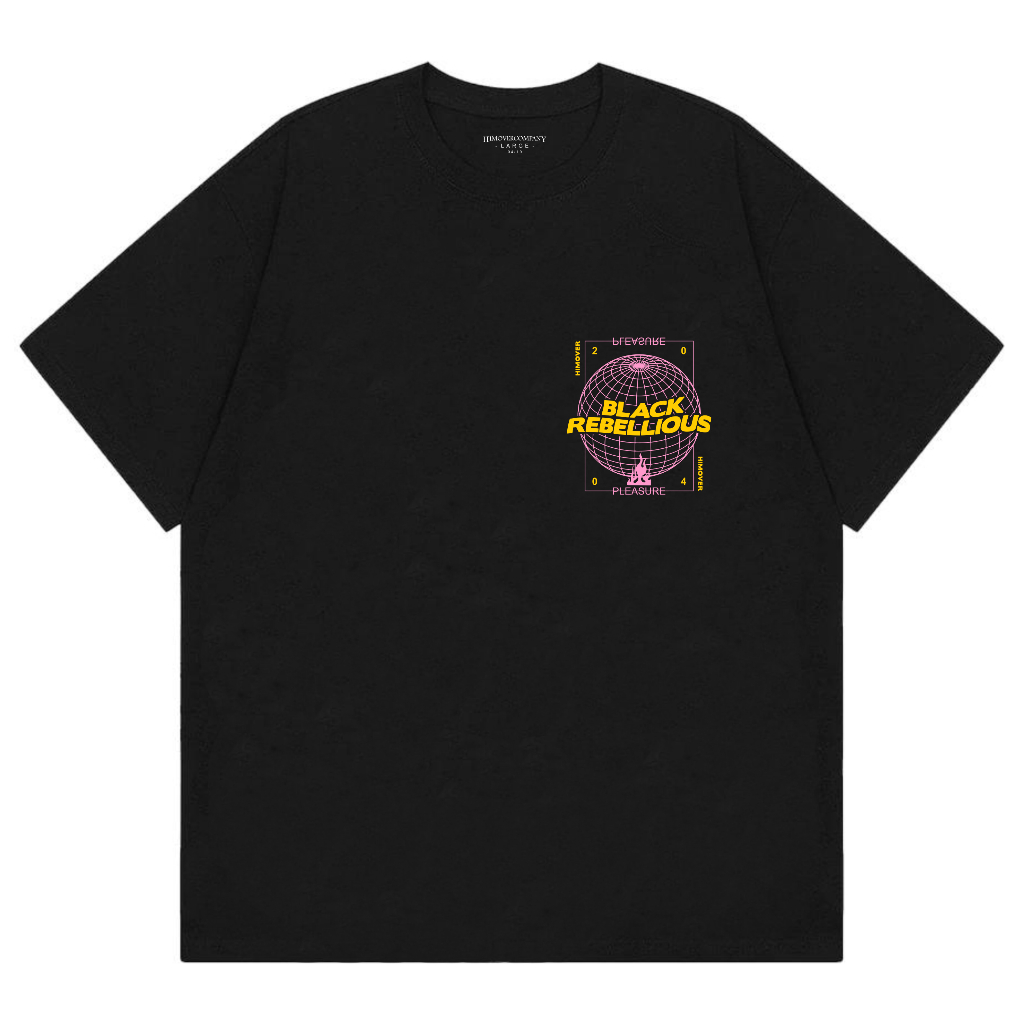 PLSR WORLD Himover Tees // SBR SERIES Kaos Distro Lengan Pendek Hitam